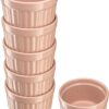 Set of 6 Pink Porcelain Ramekins – 10 oz Soufflé Dishes, Oven Safe for Baking Desserts & Soup - Image 2