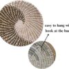 Set of Woven Wicker Wall Baskets for Boho Hanging Decor (Black Moon) - Image 4