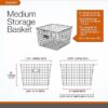 Medium Wire Storage Basket for Pets, Toys, Office & Dorm Organization (Black) - Image 4