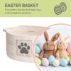 Set of 3 RGI Home Dog Toy Storage Baskets, Oval Fabric Rope Organizer Bins for Pets & Household (Charcoal Gray on Ivory) - Image 4