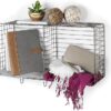 Vintage Wall-Mount Cube and Hook Station for Storage & Organization in Entryway, Laundry Room & More - Image 3