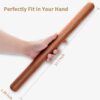 French Rolling Pin, 17.7" Extra Long Wooden Dough Roller – Classic Brown Baking Tool for Pizza, Pie, and Pastry - Image 5