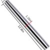 Smooth Stainless Steel Rolling Pin – 12.8" for Baking Fondant, Pizza, Pie, Pastry, Pasta & Cookies - Image 2
