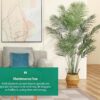 6ft Artificial Areca Palm Tree with Seagrass Basket - Faux Tropical Plant, Set of 2 - Image 3