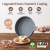 Nonstick Deep Frying Pan – 10" Saute Pan with Lid, Stay-Cool Handle, PFOA-Free Stone Cookware, Induction Compatible, 3.5QT - Image 5