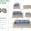 7-Piece Outdoor Patio Furniture Set – Wicker Sectional Sofa with Storage Coffee Table & Ottomans - Image 4