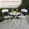 Alpine 3-Piece Folding Bistro Set – Indoor/Outdoor Table & Chairs (White) - Image 5