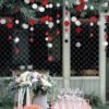 Red, Black & Silver Glitter Circle Garland – 20ft Party Banner Decoration - Image 3