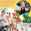 24-Pack Colorful Metallic Cone Party Hats – Kids & Adults, with Elastic String - Image 4