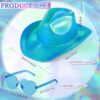 "24 Pcs Holographic Cowgirl Hats with Heart Sunglasses – Fun Party Set for Women" - Image 2