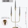 3-Arm Brass-Finish Metal Candelabra, 20.5" Tall for Weddings & Events - Image 4