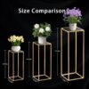 2-Pack 23.6" Gold Flower Stands for Weddings & Home Decor - Image 4