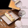 11x11" Square Non-Stick Baking Pan – Carbon Steel for Cake, Meat, and Pastries (Gold) - Image 3