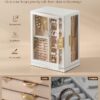 360° Rotating Jewelry Box with 7 Drawers, Dustproof & Moisture-Resistant Design (White) - Image 4