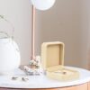 Velvet Necklace Pendant Gift Box (Beige) - Image 3