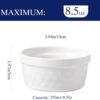 8 oz Ceramic Ramekins – Set of 6 Oven-Safe Soufflé Dishes for Dessert, Custard & More (White Snowflake) - Image 4