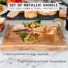 15" Rustic Wood Slice Grazing Board with Handles, Live Edge Charcuterie & Candle Tray - Image 3