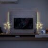 Set of 2 Warm White Birch LED Fairy Light Trees, Battery/USB Powered, 24 LEDs for Home & Event Decor - Image 3