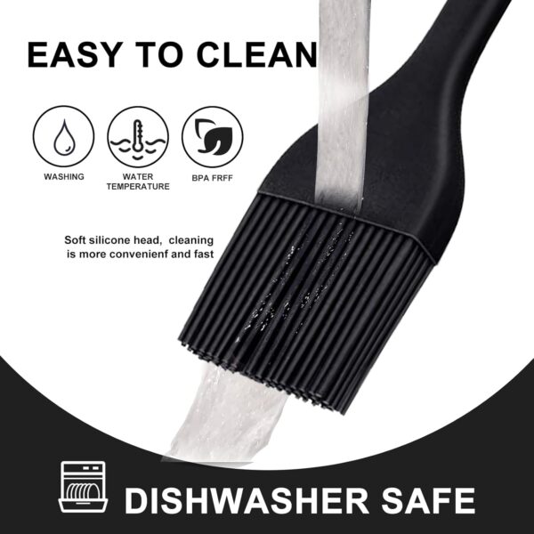 2-Piece Heat-Resistant Silicone Basting Brushes – BPA-Free for Grilling, Baking & Marinades