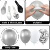 Black & Silver Balloon Garland Kit – 124pcs for New Year's, Graduation & Party Decorations - Image 4