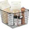 Medium Wire Storage Basket for Pets, Toys, Office & Dorm Organization (Black) - Image 3