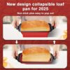 2-Pack Silicone Loaf Pans with Metal Frame – Non-Stick Bread & Cake Molds (9"x5"x2.5", Red) - Image 3