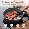 Nonstick Deep Frying Pan – 10" Saute Pan with Lid, Stay-Cool Handle, PFOA-Free Stone Cookware, Induction Compatible, 3.5QT - Image 4