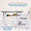 "Toddler Desk & Chair Set – Grey" - Image 4
