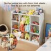 Toddler Stuffed Animal & Toy Storage Organizer with 8 Cubbies (White) - Image 2