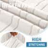 Stretch Futon Slipcover, Armless Sofa Protector with Elastic Bottom, Modern Stripe Design, Ivory - Image 2