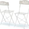 Alpine 3-Piece Folding Bistro Set – Indoor/Outdoor Table & Chairs (White) - Image 4