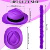 48-Piece Neon Party Set – 24 Gangster Hats & 24 Feather Boas for 1920s, Wedding, Carnival - Image 3