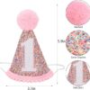 1st Birthday Crown – Pink Glitter Hat for Baby Girl or Boy - Image 4