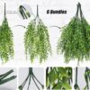 6-Pcs Artificial Weeping Willow Vines, UV Resistant Hanging Greenery for Indoor/Outdoor Decor - Image 4
