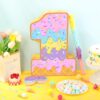 "Summer Ice Cream Number 1 Piñata Set with Bat, Blindfold & Confetti – Sundae Theme Birthday & Baby Shower Decor" - Image 2
