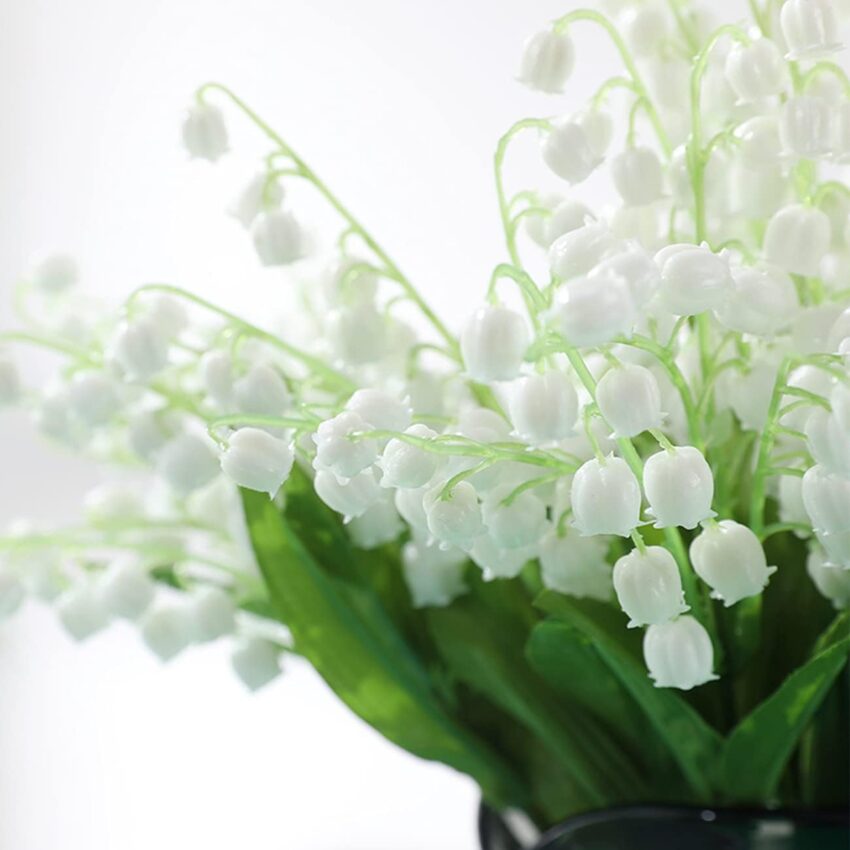 12 Pcs Artificial Lily of the Valley Flowers for Wedding & Garden Decor