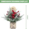 "2PCS Mini Christmas Trees – 9" Tabletop Artificial Trees for Holiday & Wedding Decor (Red/Green)" - Image 3