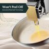 Hybrid Ceramic Frying Pan Set, Non Stick Frying Pans Set, 8 inch, 10 inch Tri-Ply Stainless Steel Ceramic Skillet with Stay-Cool Handle, Non Toxic, PFAS PFOA & PTFE Free, Dishwasher Safe - Image 3