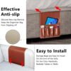 Non-slip Couch Organizer – Leather Armchair Caddy with 5 Pockets for Remote, Keys, Phone - Image 4