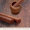 French Rolling Pin, 17.7" Extra Long Wooden Dough Roller – Classic Brown Baking Tool for Pizza, Pie, and Pastry - Image 3