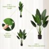 5 Ft, Faux Tropical Palm Tree with Tall Planter - Image 3