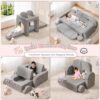 "14pcs Modular Kids Play Couch – Convertible Foam Sofa, Grey" - Image 4