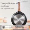 Ceramic Nonstick Frying Pan Set with Lids – Non-Toxic, PTFE & PFOA-Free, All Stovetop Compatible (Black) - Image 4