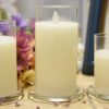 2 Pack Clear Glass Candle Holders – 4" Round Transparent Plates - Image 5