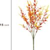 15 Bundles Artificial Lavender – UV-Resistant Faux Flowers for Outdoor & Home Décor (Autumn Orange) - Image 2