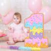 "Summer Ice Cream Number 1 Piñata Set with Bat, Blindfold & Confetti – Sundae Theme Birthday & Baby Shower Decor" - Image 3