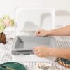 Silicone Baking Dish with Handles – 12.6x9.8x2.1" Rectangular Pan for Lasagna, Cake & More (Grey) - Image 3