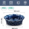 Set of 6 Small Ceramic Pie Pans – 5.5" Deep Dish Mini Baking Plates for Dessert & More (Blue) - Image 2