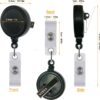 5 Pack Retractable ID Badge Holders with Swivel Clip – Black Badge Reels - Image 7