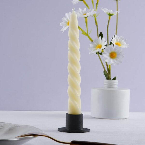 Set of 16 Black Metal Taper Candle Holders – Wedding & Home Decor